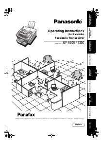 Manual Panasonic UF-5300 Panafax Fax Machine