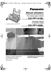 Mode d’emploi Panasonic KX-FP141BL Télécopieur