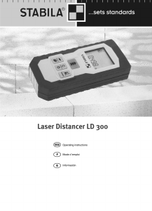 Bruksanvisning Stabila LD300 Laseravståndsmätare