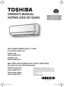 Bruksanvisning Toshiba RAS-H10BACVS-V Luftkonditionering