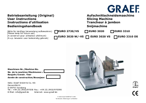 Manual Graef EURO 3310 Slicing Machine