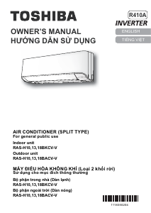 Bruksanvisning Toshiba RAS-H18BACV-V Luftkonditionering