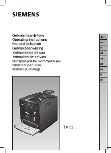 Manual de uso Siemens TK529NL Máquina de café espresso