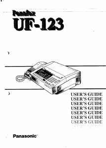 Manual Panasonic UF-123 Panafax Fax Machine