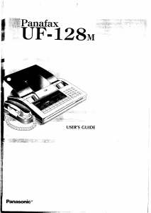 Manual Panasonic UF-128M Panafax Fax Machine
