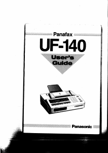 Handleiding Panasonic UF-140 Panafax Faxapparaat