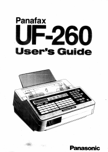 Handleiding Panasonic UF-260 Panafax Faxapparaat