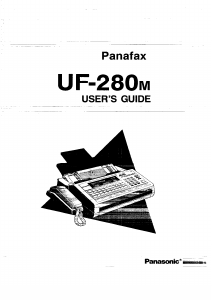 Manual Panasonic UF-280M Panafax Fax Machine