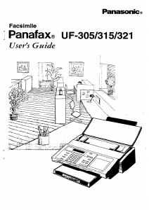 Manual Panasonic UF-305 Panafax Fax Machine