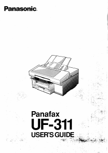 Manual Panasonic UF-311 Panafax Fax Machine