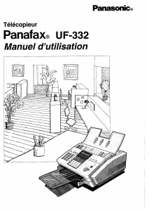Mode d’emploi Panasonic UF-332 Panafax Télécopieur
