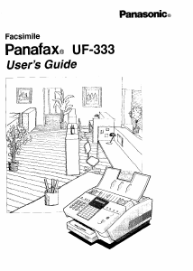 Handleiding Panasonic UF-333 Panafax Faxapparaat