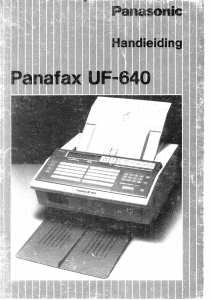 Handleiding Panasonic UF-640 Panafax Faxapparaat