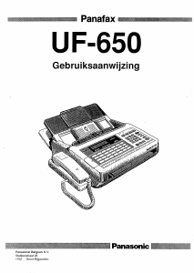 Handleiding Panasonic UF-650 Panafax Faxapparaat
