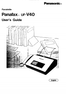 Handleiding Panasonic UF-V40 Panafax Faxapparaat