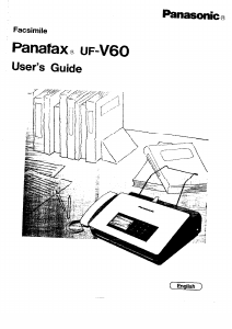 Handleiding Panasonic UF-V60 Panafax Faxapparaat