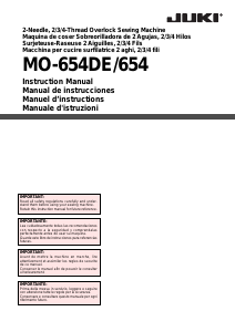 Manual Juki MO-654 Sewing Machine