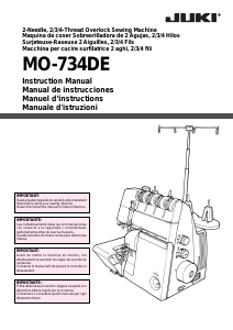Manual Juki MO-734DE Sewing Machine