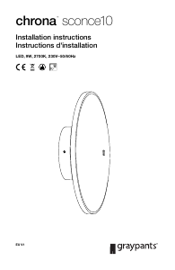 Mode d’emploi Graypants Chrona Sconce 10 Lampe