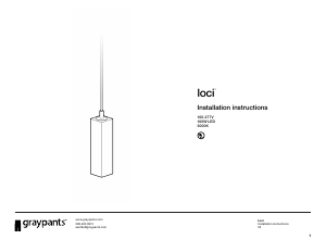 Bruksanvisning Graypants Loci Lampa