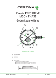 Handleiding Certina Urban C033.257.11.118.00 DS-8 Moon Phase Horloge