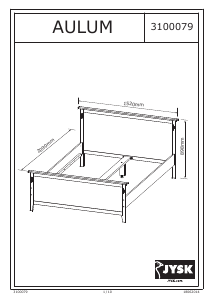 Manual JYSK Aulum (140x200) Bed Frame