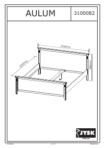 Manual JYSK Aulum (180x200) Bed Frame