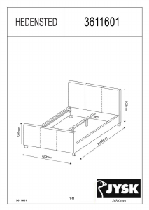 Посібник JYSK Hedensted (160x200) Каркас ліжка