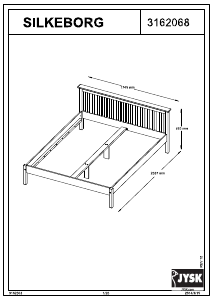 Посібник JYSK Silkeborg (160x200) Каркас ліжка
