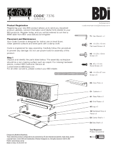 Handleiding BDI Code 7376 TV meubel