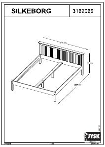 Manuale JYSK Silkeborg (180x200) Struttura letto