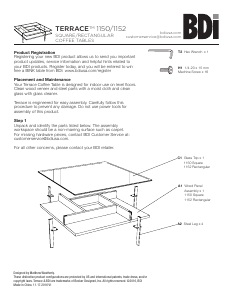 Handleiding BDI Terrace 1150 Salontafel