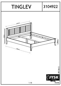 Manual JYSK Tinglev (180x200) Bed Frame