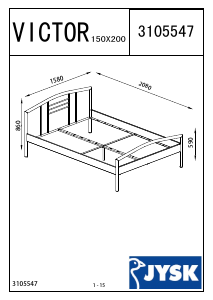 Instrukcja JYSK Victor (150x200) Rama łóżka
