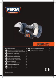 Manuale FERM BGM1020 Smerigliatrice da banco