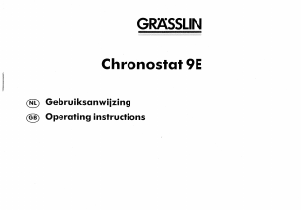 Handleiding Grässlin Chronostat 9E Thermostaat