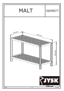 Посібник JYSK Malt (88x50x36) Книжкова шафа