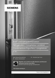 Bedienungsanleitung Siemens KI86NHDF0 Kühl-gefrierkombination