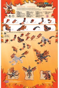 Handleiding Mega Bloks set 9874 Dragons Flame dragon
