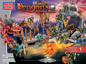 Handleiding Mega Bloks set 9891 Dragons Vorgan stronghold