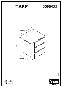 Manual JYSK Tarp (57x58x50) Garderobă