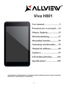 Manual Allview Viva H801 Tablet