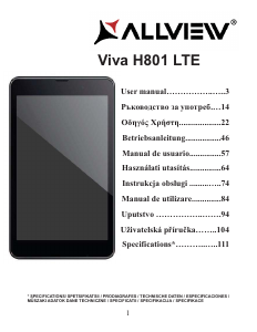 Használati útmutató Allview Viva H801 LTE Táblagép