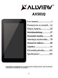 Priručnik Allview AX 501Q Tablet