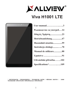 Manual Allview Viva H1001 LTE Tablet