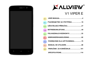 Наръчник Allview V1 Viper E Мобилен телефон