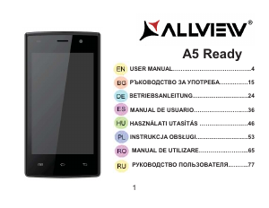 Instrukcja Allview A5 Ready Telefon komórkowy