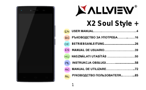 Руководство Allview X2 Soul Style+ Мобильный телефон