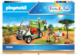 Handleiding Playmobil set 70346 Zoo Dierenverzorger met voertuig