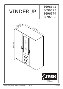 Manual de uso JYSK Vinderup (150x200x58) Armario